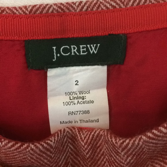 Last Chance! J. Crew red wool skirt - Picture 4 of 7